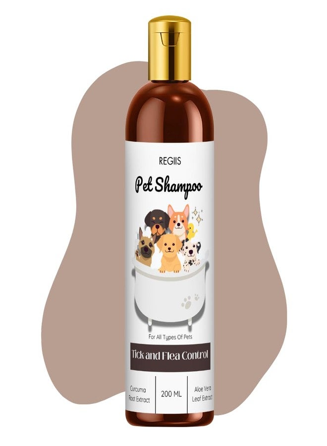 شامبو ريجيس للحيوانات الأليفة، لمكافحة القراد والبراغيث، مع خلاصة الكركم والصبار - Image 1